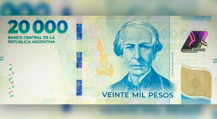 billete de 20mil