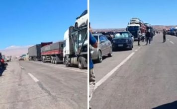 Paso de Jama: suspenden el tránsito de transporte pesado por vientos intensos