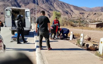 Tilcara: un motociclista sufrió un accidente de tránsito en el Puente Nuevo