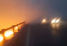 Corte total en la Ruta Nacional 9 por un incendio de pastizales y humo intenso