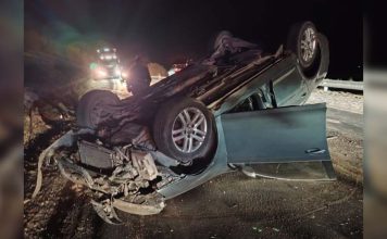 Volcó tras esquivar a un vehículo que invadió su carril en una curva de Ruta 9
