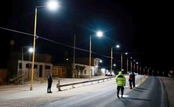 Así quedó la nueva iluminación inaugurada sobre la Ruta Nacional 9 en Huacalera